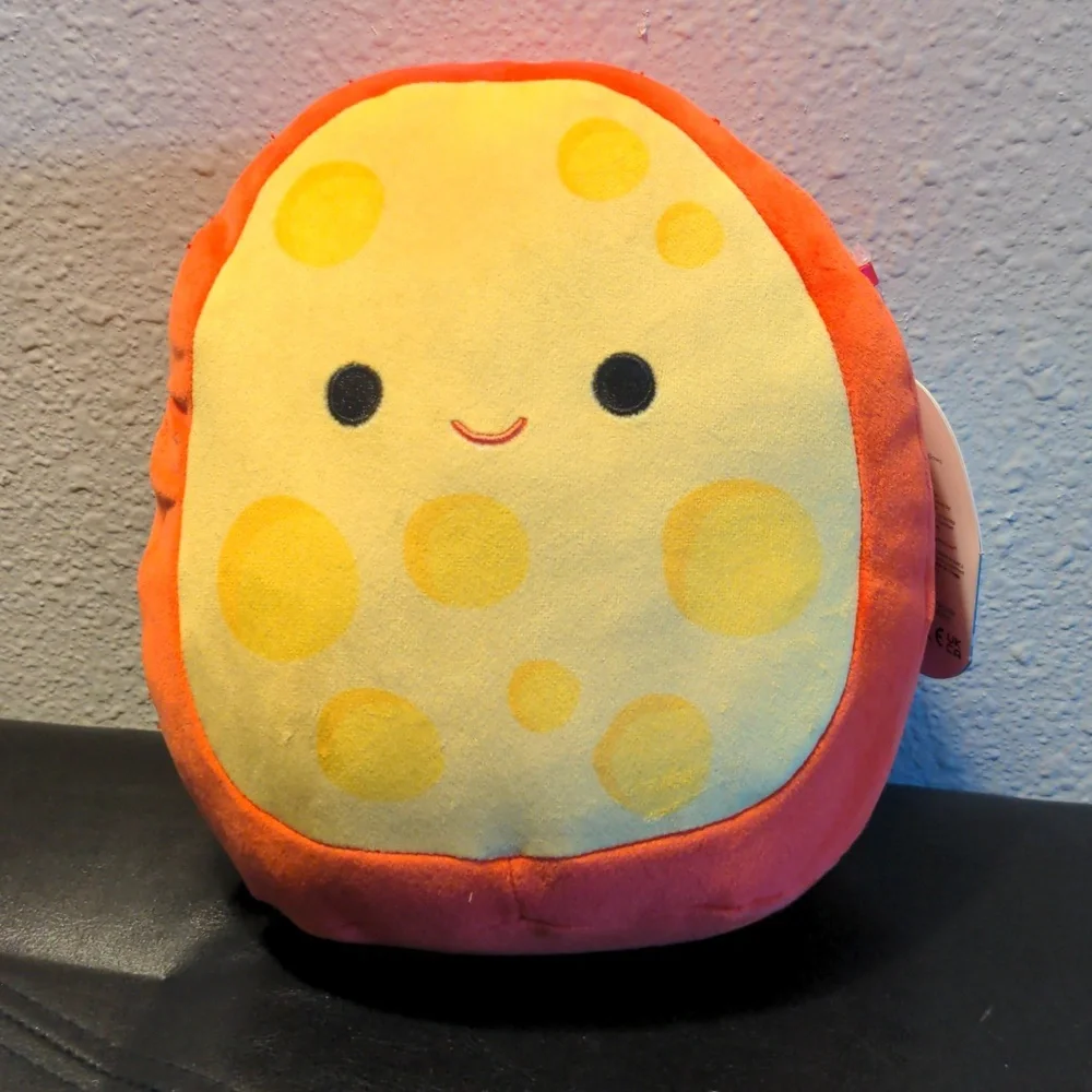 Squishmallows Mannon Gouda Cheese 7 Inch Red And Yellow